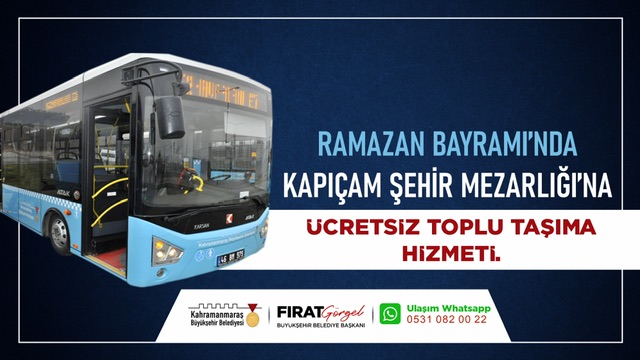 Bayramda Kapıçam Mezarlığı’na Ücretsiz Seferler Düzenlenecek