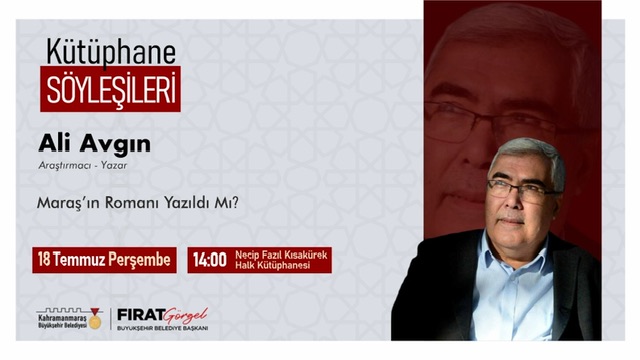 Kütüphane Söyleşileri’nde Yazar Ali Avgın Okurlara Seslenecek