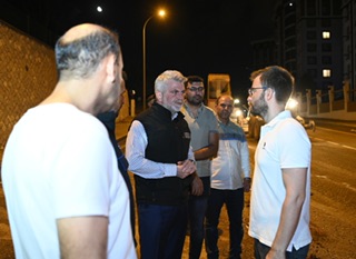 Başkan Görgel, Taşkın Hasarını Gidermeye Çalışan Ekiplerin Başında