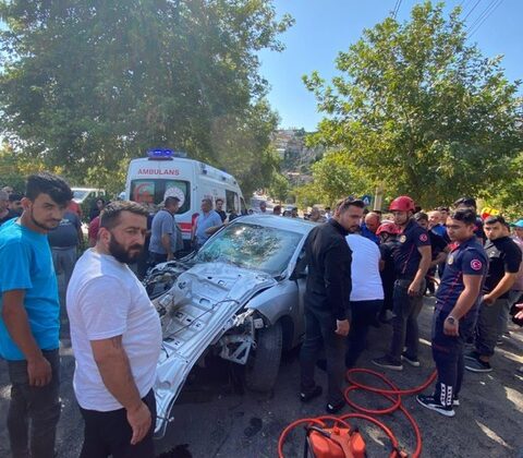 Kahramanmaraş’ta bu otomobilden sağ çıktı
