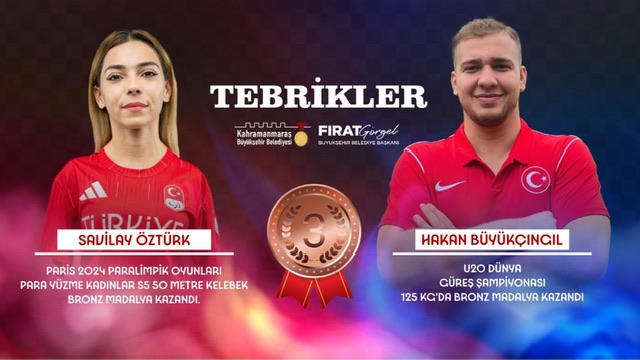 Başkan Görgel’den Kahramanmaraşlı Milli Sporcular Öztürk ve Büyükçıngıl’a Tebrik