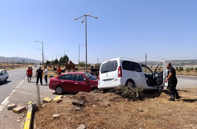 Pazarcık’ta trafik kazası korkuttu