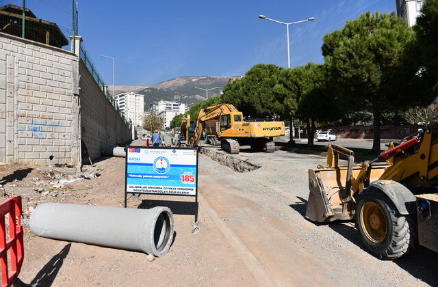 Büyükşehir, Ahır Dağı Caddesi’nde Altyapı İmalatlarına Hız Verdi