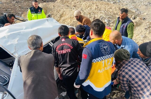 Elbistan‘da otomobil takla attı