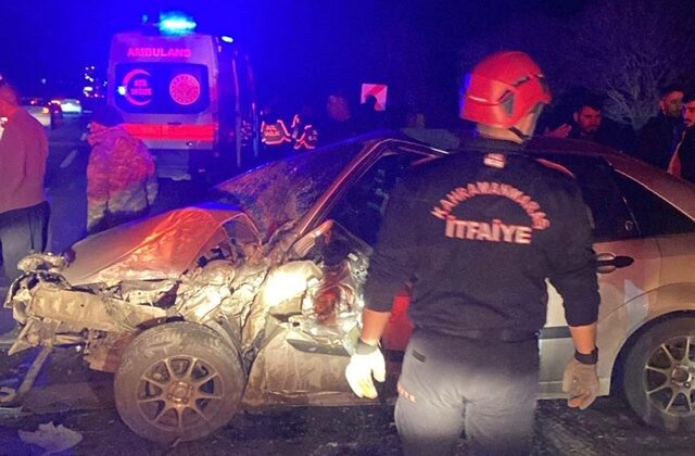 Kahramanmaraş’ta aynı anda kaza yaptılar  (Fotoğraflı-Görüntülü)