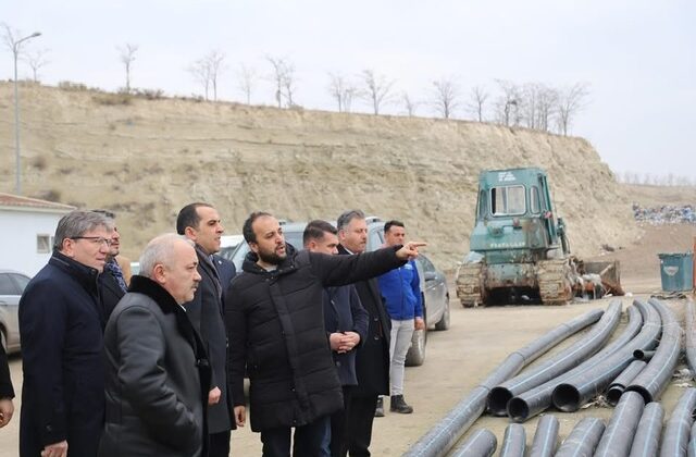 Çankırı Protokolü, Katı Atık Düzenli Depolama Tesisinde İncelemelerde Bulundu  Vali Taşolar ve Belediye Başkanlarından Ortak İnceleme