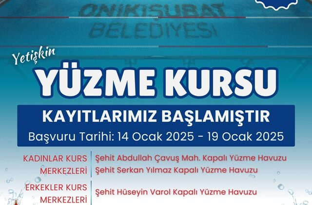 Onikişubat Belediyesi bu kez yetişkinler için yüzme kursu başlattıSen