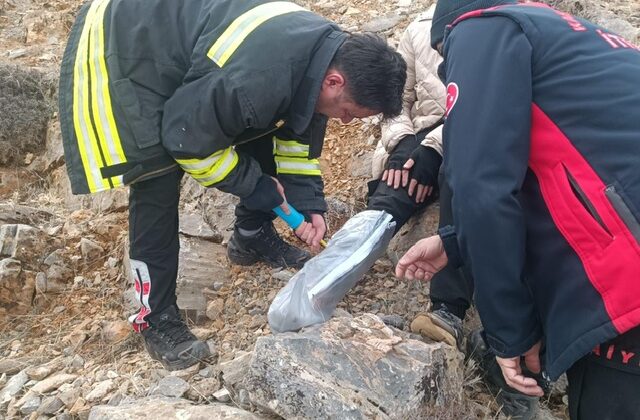 Afşin’de Kayalıklara Düşen Genç Yaralandı