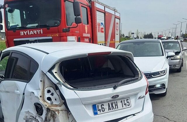 Kahramanmaraş’ta zincirleme trafik kazası: 1 yaralı