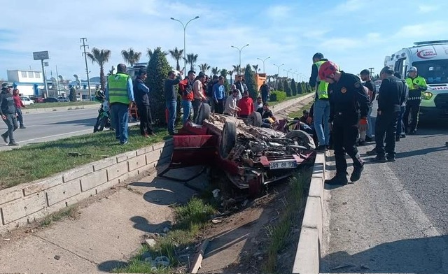 Kahramanmaraş’ta iki otomobil çarpıştı: 6 yaralı