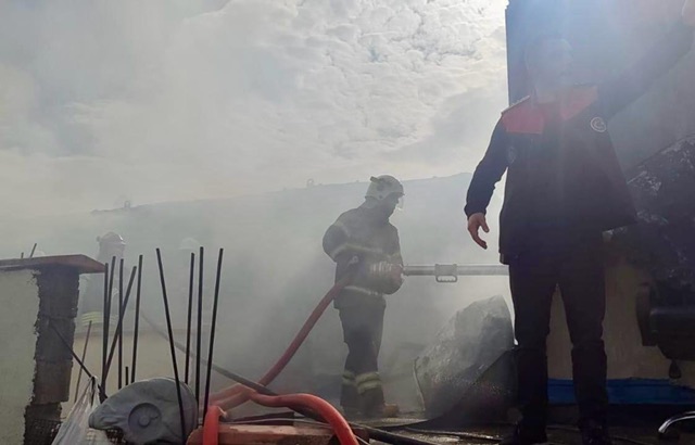 Kahramanmaraş’ta konteynır yangını