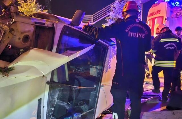 Kahramanmaraş’ta otomobil devrildi: 1 yaralı