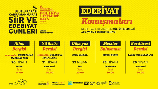 5. Uluslararası Şiir ve Edebiyat Günleri Başlıyor!