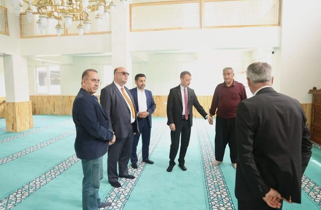 Başdervişli Mahallesi’ndeki Yeni Caminin Çevre Düzenlemesi İçin İnceleme Ziyareti