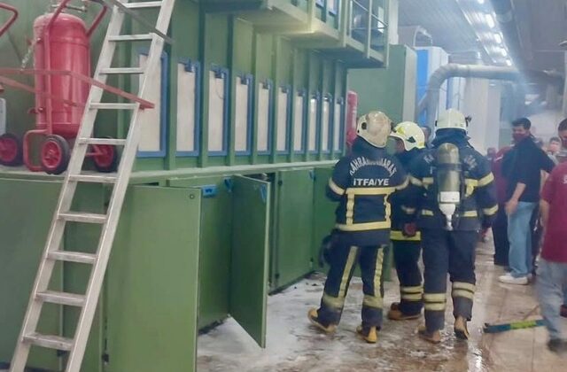 Kahramanmaraş’ta iplik fabrikasında yangın