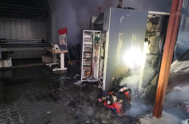Kahramanmaraş’ta işyeri yangını korkuttu