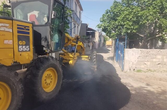 Dulkadiroğlu Belediyesi Sümer Mahallesi’nde Asfalt Serim Çalışmalarını Sürdürüyor