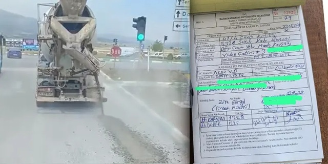 Kahramanmaraş’ta Yollara Beton Dökerek İlerleyen Mikser Tepki Çekti: Zabıta Ekiplerinden Cezai İşlem