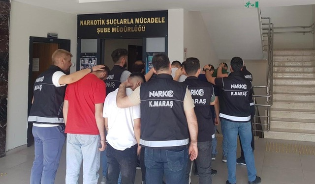 Kahramanmaraş’ta uyuşturucu taciri 14 kişi tutuklandı