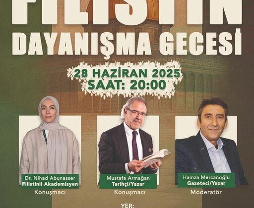 FİLİSTİN DAVASINA SAHİP ÇIKMA ZAMANI: DULKADİROĞLU’NDA ANLAMLI DAYANIŞMA GECESİ
