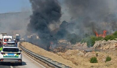 Kahramanmaraş’ta kaza yapan tır alev topuna döndü
