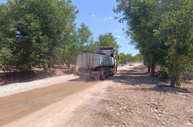 Dulkadiroğlu Belediyesi’nden Yol Sulama Çalışması