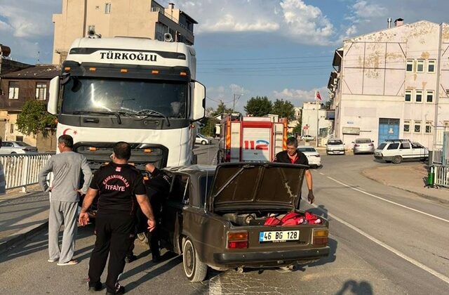 Kahramanmaraş’ta otomobil ile tır çarpıştı: 1 yaralı