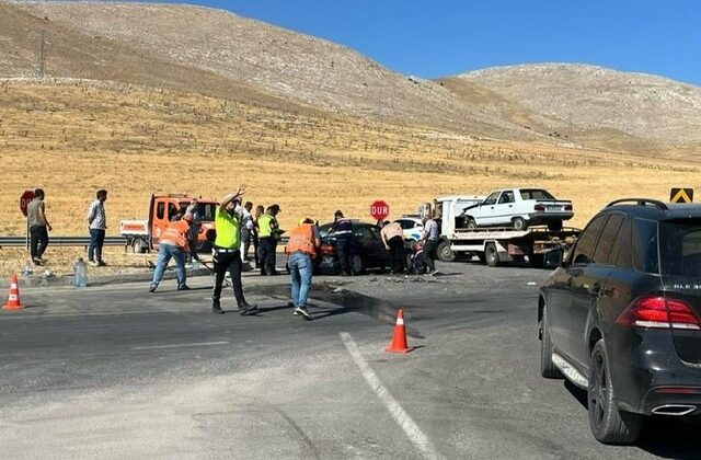 Afşin’de zincirleme kaza: 1 Ölü, 8 Yaralı