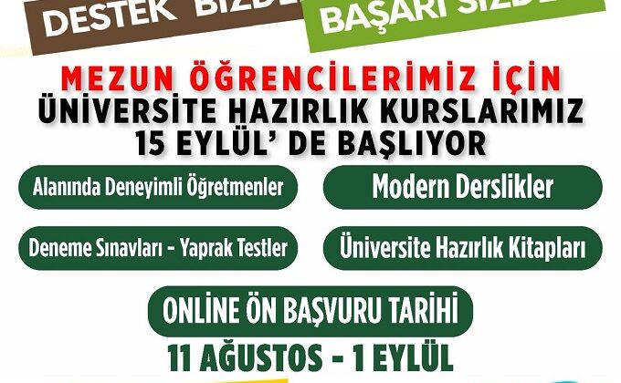 Onikişubat Belediyesi’nin ücretsiz Üniversite Hazırlık Kursu’nda yeni dönem başlıyor