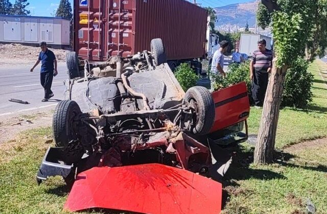 Kahramanmaraş’ta otomobil takla attı: 2 yaralı