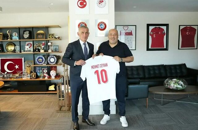 Kahramanmaraşspor Başkanı Ceyhan’dan TFF Başkanı Hacıosmanoğlu’na Ziyaret