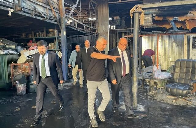 Dulkadiroğlu Belediye Başkanı Akpınar’dan Sanayi Esnafına Geçmiş Olsun Ziyareti