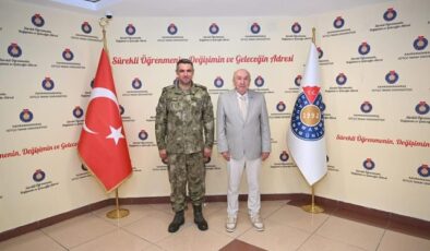 2. Zırhlı Tugay Komutanı Tuğgeneral Mahmut Sert’ten KSÜ Rektörü Prof. Dr. Alptekin Yasım’a Ziyaret
