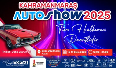 Bölgenin en büyük Auto Show’u yarın Kahramanmaraş’ta başlıyor!