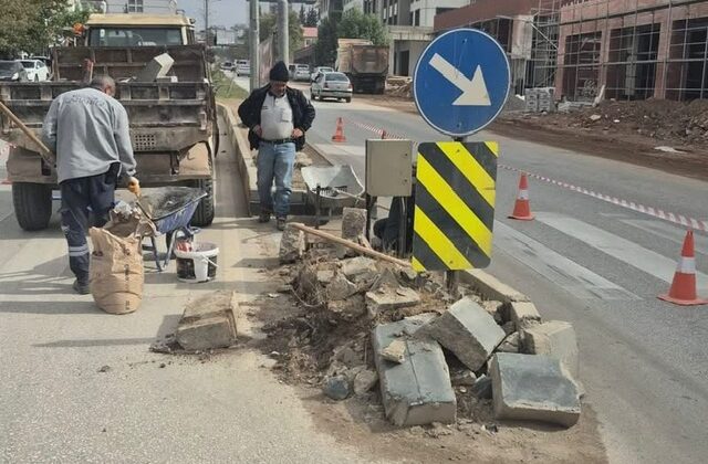 Pazarcık Belediyesi’nden Kartalkaya Bulvarı’nda Bakım ve Onarım Çalışması