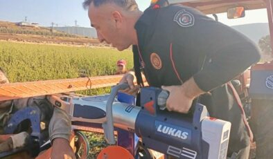 Kahramanmaraş’ta hortum sarma makinesine kolunu kaptırdı