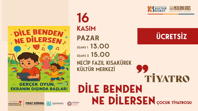Çocuklar Pazar Günü Büyükşehir’in Tiyatrosuyla Eğlenceye Doyacak