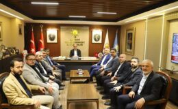 AK PARTİ İL BAŞKANLIĞINA MÜTEAHHİTLER BİRLİĞİNDEN ZİYARET