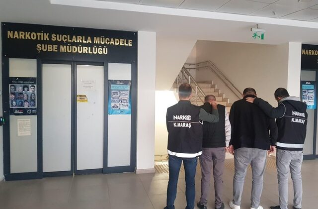 Kahramanmaraş’ta uyuşturucu operasyonu: 3 tutuklama