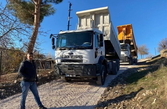 Pazarcık’ta Yol Çalışmaları Aralıksız Sürüyor