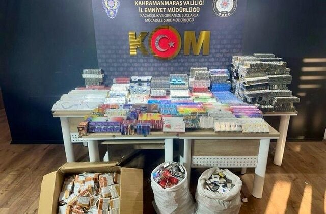 Kahramanmaraş’ta Kaçak Sigara ve Cep Telefonu Operasyonu