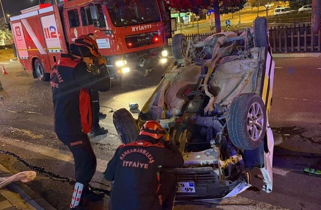 Kahramanmaraş’ta Otomobil Takla Attı: 1 Yaralı