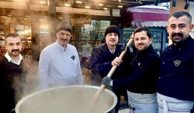 KERVAN PASTANELERİ’NİN GELENEKSEL SAHLEP İKRAMI SOĞUK KIŞ GÜNÜNÜ ISITTI