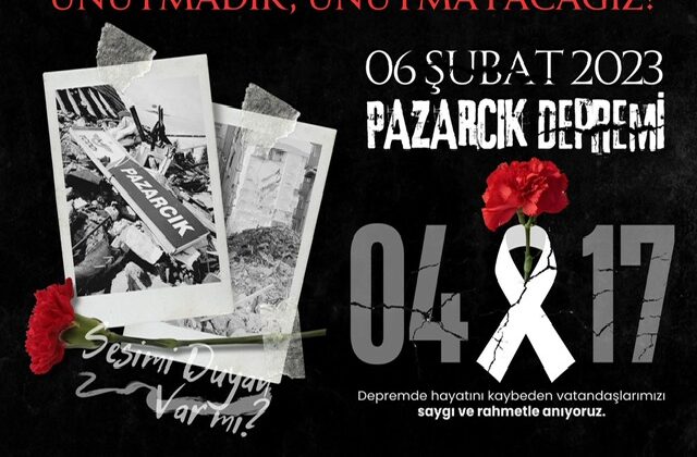 Pazarcık’ta 6 Şubat Depremleri Anma Programı Düzenlenecek