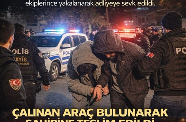 Kahramanmaraş’ta oto hırsızlığı şüphelileri yakalandı