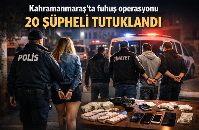 Kahramanmaraş Merkezli 8 İlde Fuhuş ve Suç Örgütü Operasyonu: 20 Tutuklama