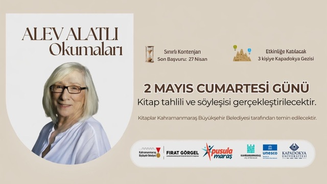 Pusula Maraş’ın Ödüllü “Alev Alatlı Okumaları” Programına Başvurular Başladı