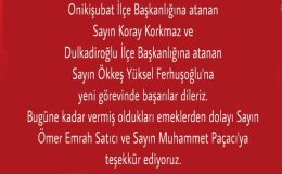 MHP Kahramanmaraş’ta İlçe Başkanlıklarında Görev Değişimi