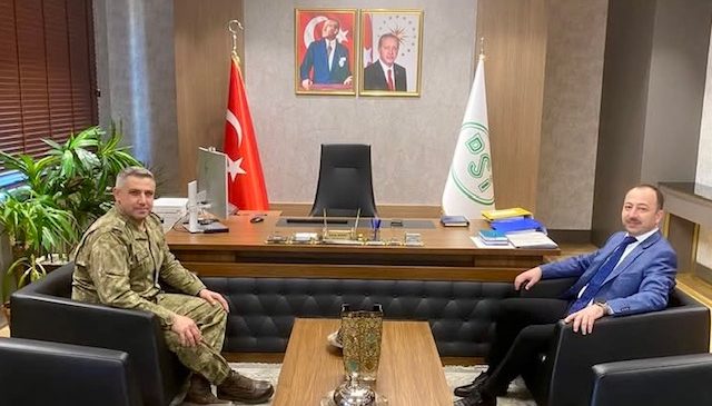 GARNİZON KOMUTANI MAHMUT SERT’TEN DSİ BÖLGE MÜDÜRLÜĞÜ’NE ZİYARET