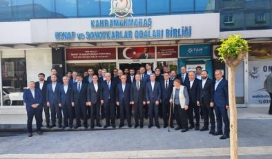 AK PARTİ HEYETİNDEN KMESOB BAŞKANI AHMET KUYBU’YA HAYIRLI OLSUN ZİYARETİ